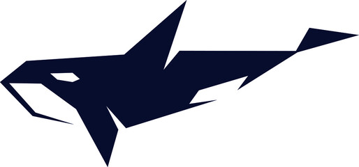 Edgy Abstract Design of Killer Whale (Orca) Swimming © DKG1111