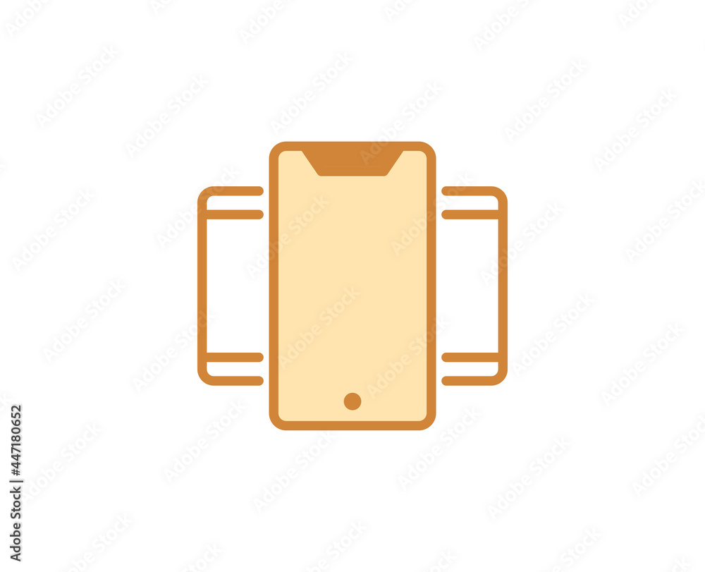 Poster line electronic devices iicon isolated on white background. outline symbol for website design, mobil