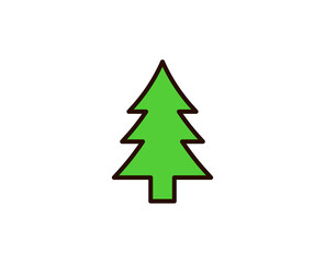 Christmas tree premium line icon. Simple high quality pictogram. Modern outline style icons. Stroke vector illustration on a white background. 