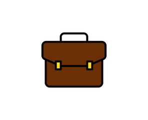 Briefcase line icon. Vector symbol in trendy flat style on white background. Office sing for design.