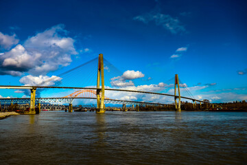 Bridge over the river in the Summer.