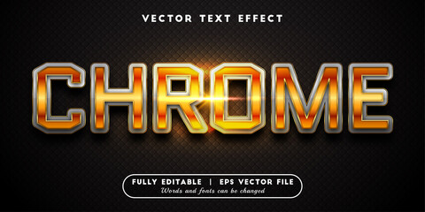 Text effects 3d chrome, editable text style