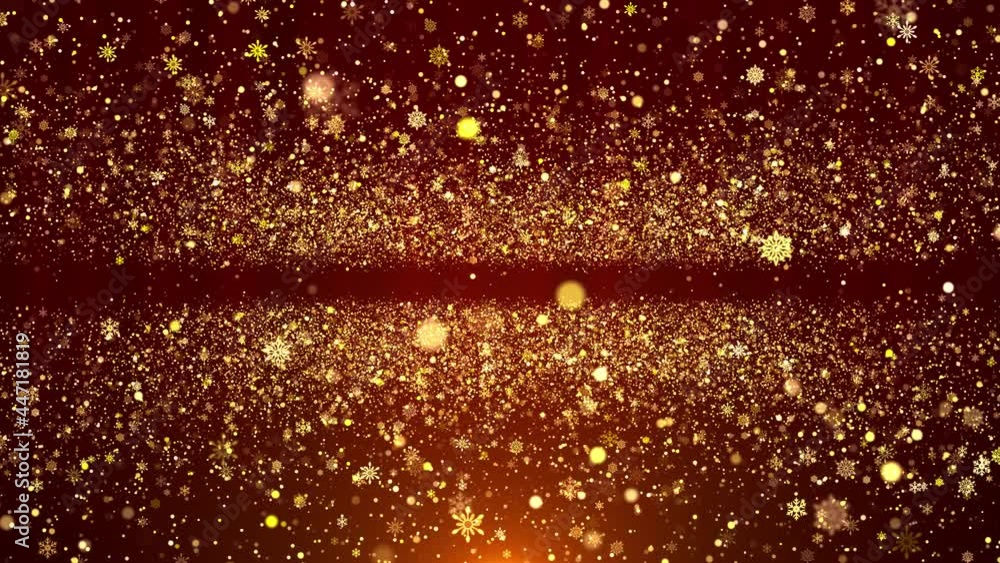 Poster winter and christmas animation background motion graphics loop. with bokeh glittering, particles sno