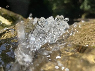 water drops on the rocks