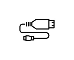 Usb line icon