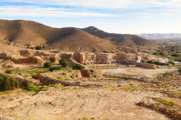 Landscape near Matmata in the south of Tunisia