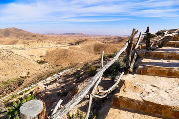 Fototapeta na wymiar Landscape near Matmata in the south of Tunisia