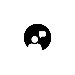 Avatar Consulting Icon Vector. Man Speaks Symbol Image