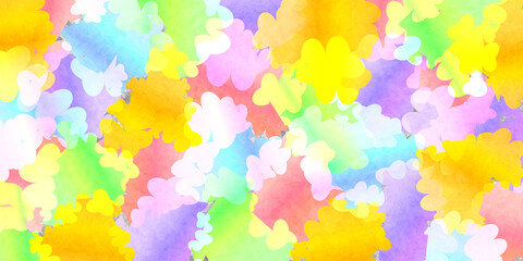 カラフル　和紙　和柄　背景