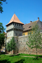 Fototapeta na wymiar Potter's Tower in inner wall of fortifications, Sibiu, Romania
