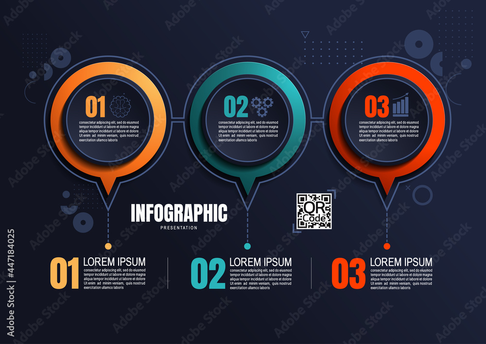 Canvas Prints infographics business, process chart design template for presentation, abstract timeline elements.