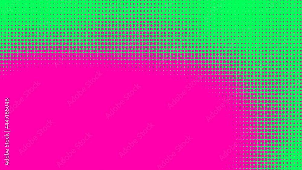 Aufkleber dots halftone green pink color pattern gradient texture with technology digital background. pop art 