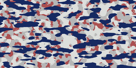 Camouflage Pattern with Blue Color 