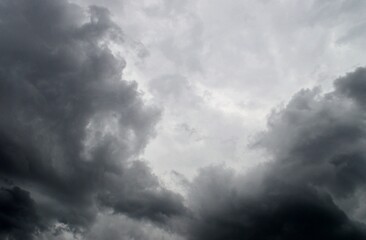 Dark clouds in the sky before a thunderstorm