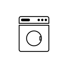 washing machine flat icon vector illustration