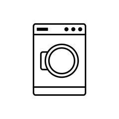 washing machine flat icon vector illustration