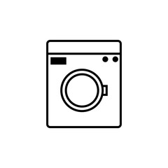 washing machine flat icon vector illustration