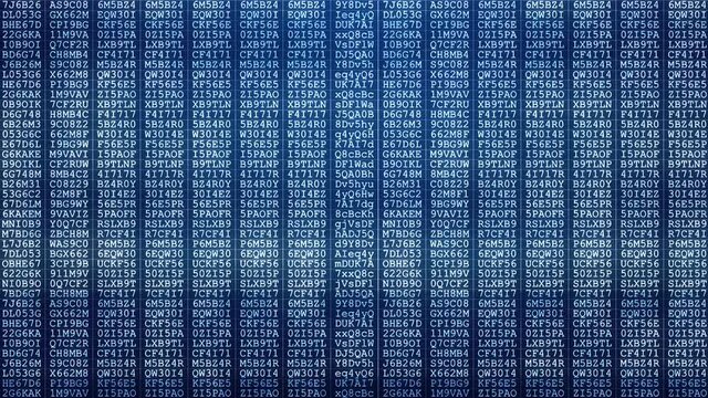 Abstract futuristic cyberspace with binary code matrix Loop background with digits wall. Circuit future technology Animation. Computer infographics. Cyber security hi speed digital Network internet