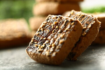 Homemade fresh baked chocolate cookies, Christmas sweets 
