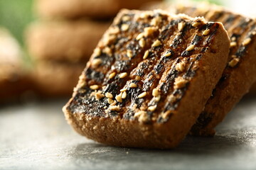 Homemade delicious chocolate cookies, biscuits.