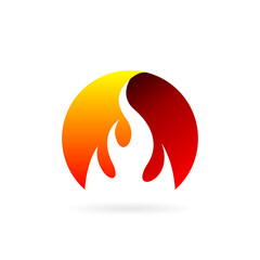 Fototapeta premium fire circle logo