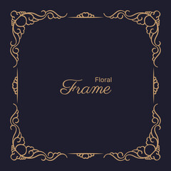 Ornament decorative creative floral frame design. -  Vector.