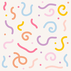 Background pattern with cute memphis. - Vector.