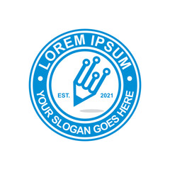 pencil tech logo , technology logo