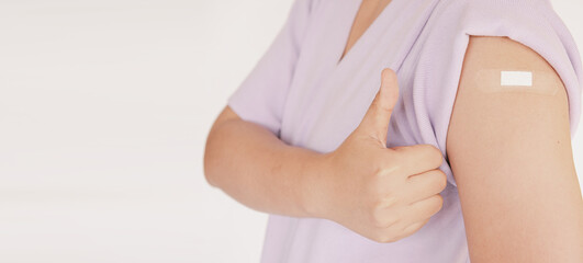 Covid-19 Vaccination Campaign, Coronavirus Vaccinated Immunity Concept. Confident Woman Getting...