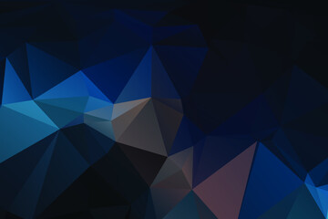 Blue Abstract Color Polygon Background Design, Abstract Geometric Origami Style With Gradient