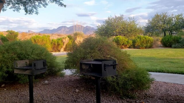 Summerlin trails in the suburbs of Las Vegas  and morning panorama