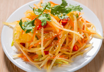 poyato topped with parsley