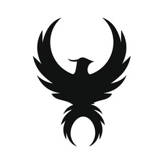 phoenix unique logo design vector template	