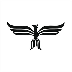 phoenix unique logo design vector template	