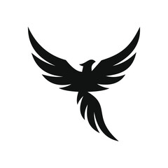 phoenix unique logo design vector template	