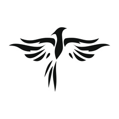 phoenix unique logo design vector template	