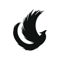 phoenix unique logo design vector template	