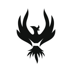phoenix unique logo design vector template	