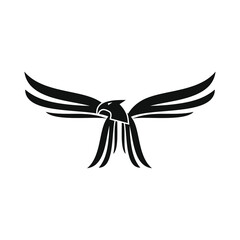 phoenix unique logo design vector template	