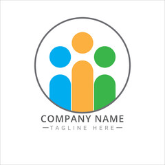 teamwork logos and people and business community logos. vector logo template