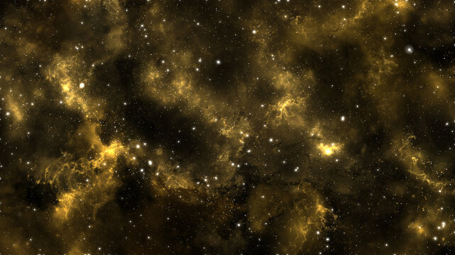 Nebula Space Background Yellow