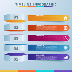 3D infographic design template and marketing icons