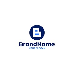 Letter B in Circle Logo Design Vector