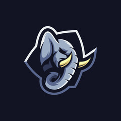 Elephant logo, elephant shield, esport logo