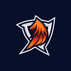 Wings shield logo esport