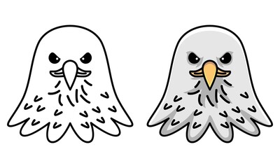 Cute eagle coloring page for kids