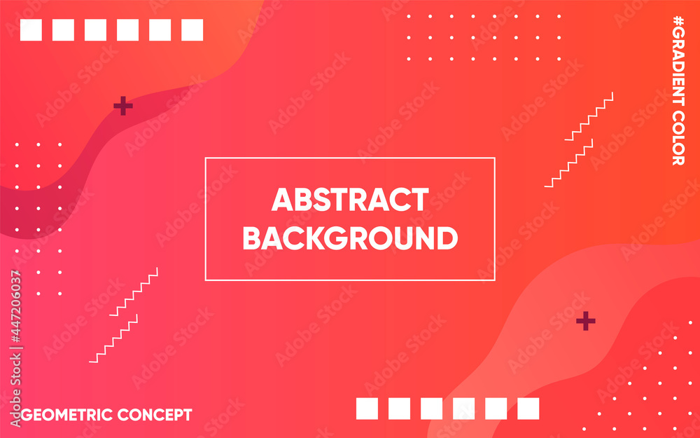 Poster dynamic modern fluid geometric memphis element design for background or banner