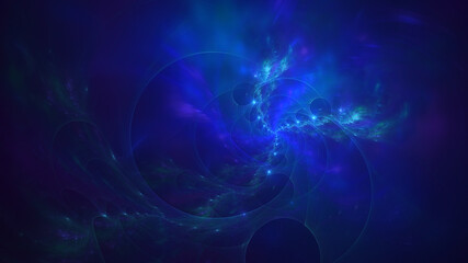 3D rendering abstract multicolor fractal light background