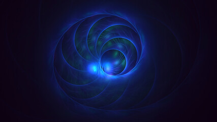 3D rendering abstract multicolor fractal light background