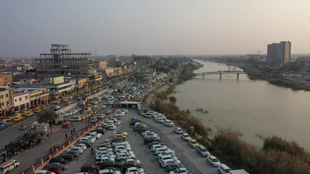 arial view of baghdad city